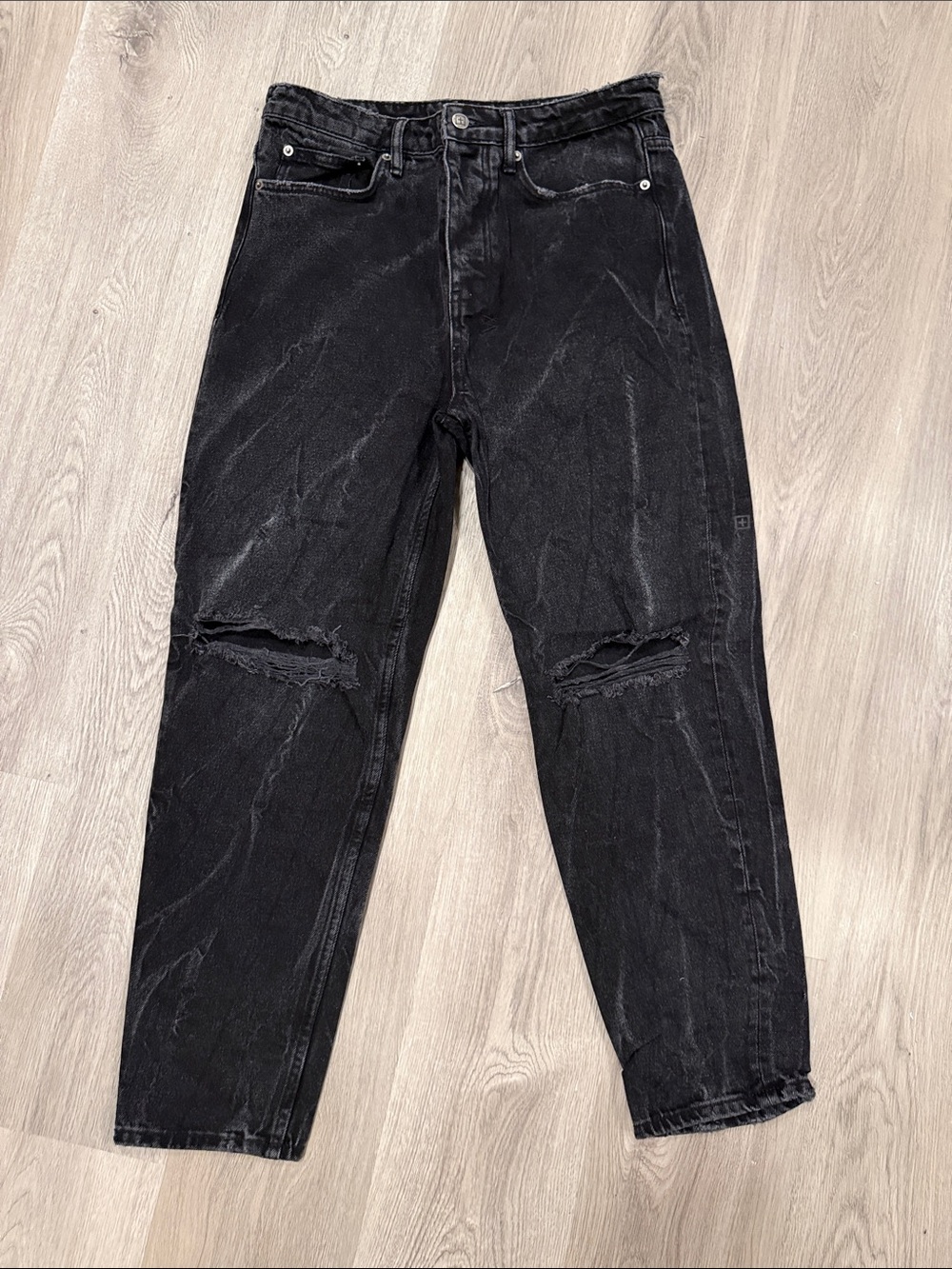 Ksubi Black Distressed Relaxed Jeans